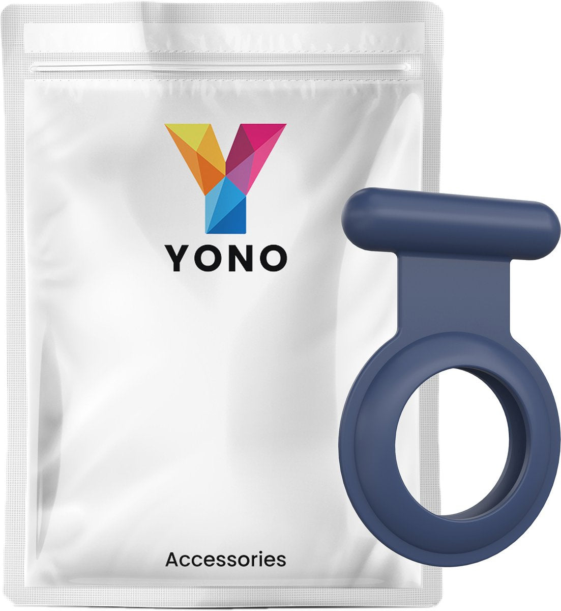 YONO Pin Case geschikt voor Apple AirTag - Hoesje Kind voor Binnenkant Kleding - GPS Tracker Kinderen - Speld Hanger - Siliconen Houder - Donkerblauw