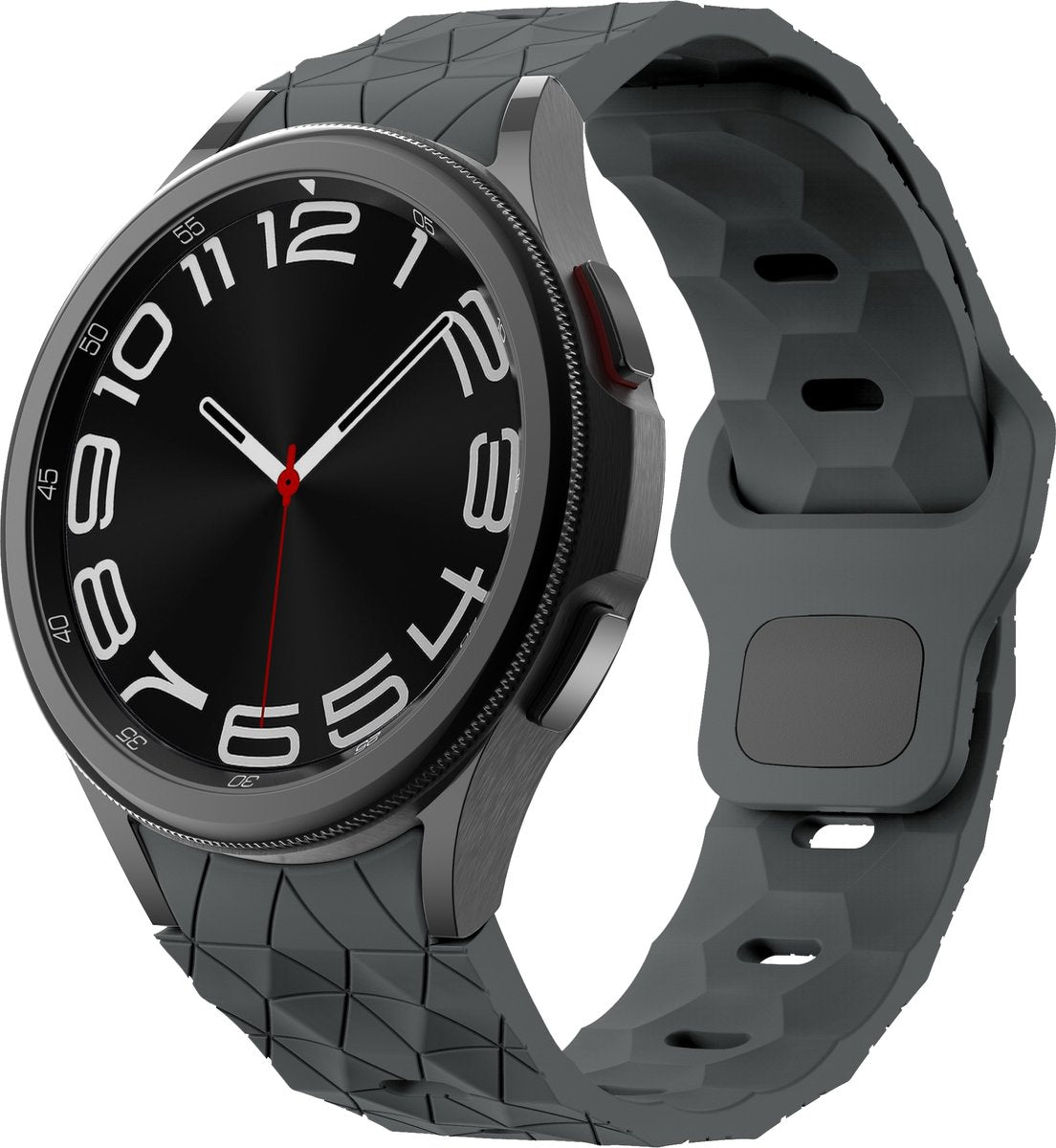 YONO Hexagon Bandje 20mm - Horlogebandje geschikt voor Samsung Galaxy Watch 7/6/5/4 (40/43/44/47mm Classic & Pro) - Donkergrijs
