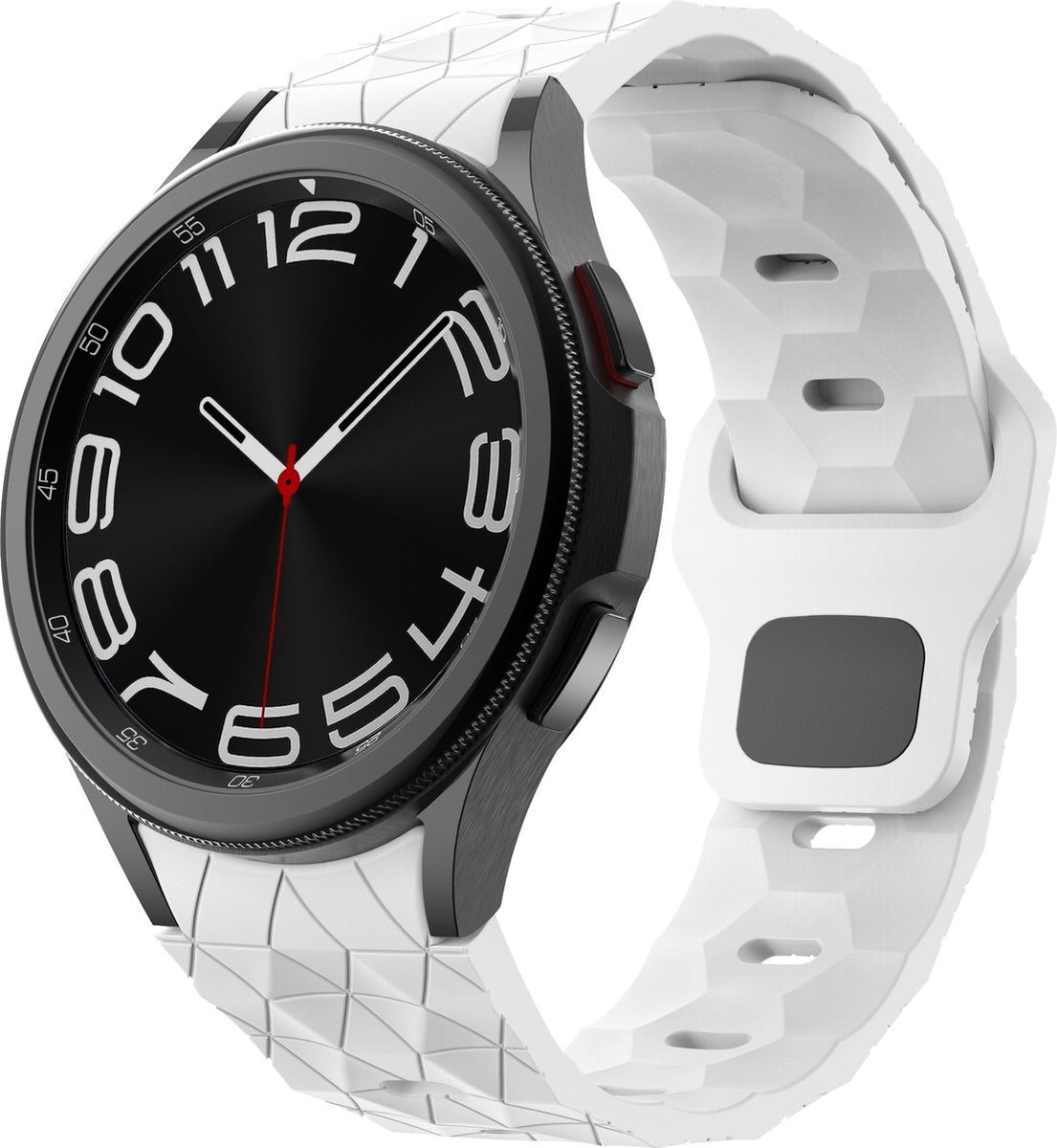 YONO Hexagon Bandje 20mm - Horlogebandje geschikt voor Samsung Galaxy Watch 7/6/5/4 (40/43/44/47mm Classic & Pro) - Wit