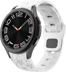YONO Hexagon Bandje 20mm - Horlogebandje geschikt voor Samsung Galaxy Watch 7/6/5/4 (40/43/44/47mm Classic & Pro) - Wit
