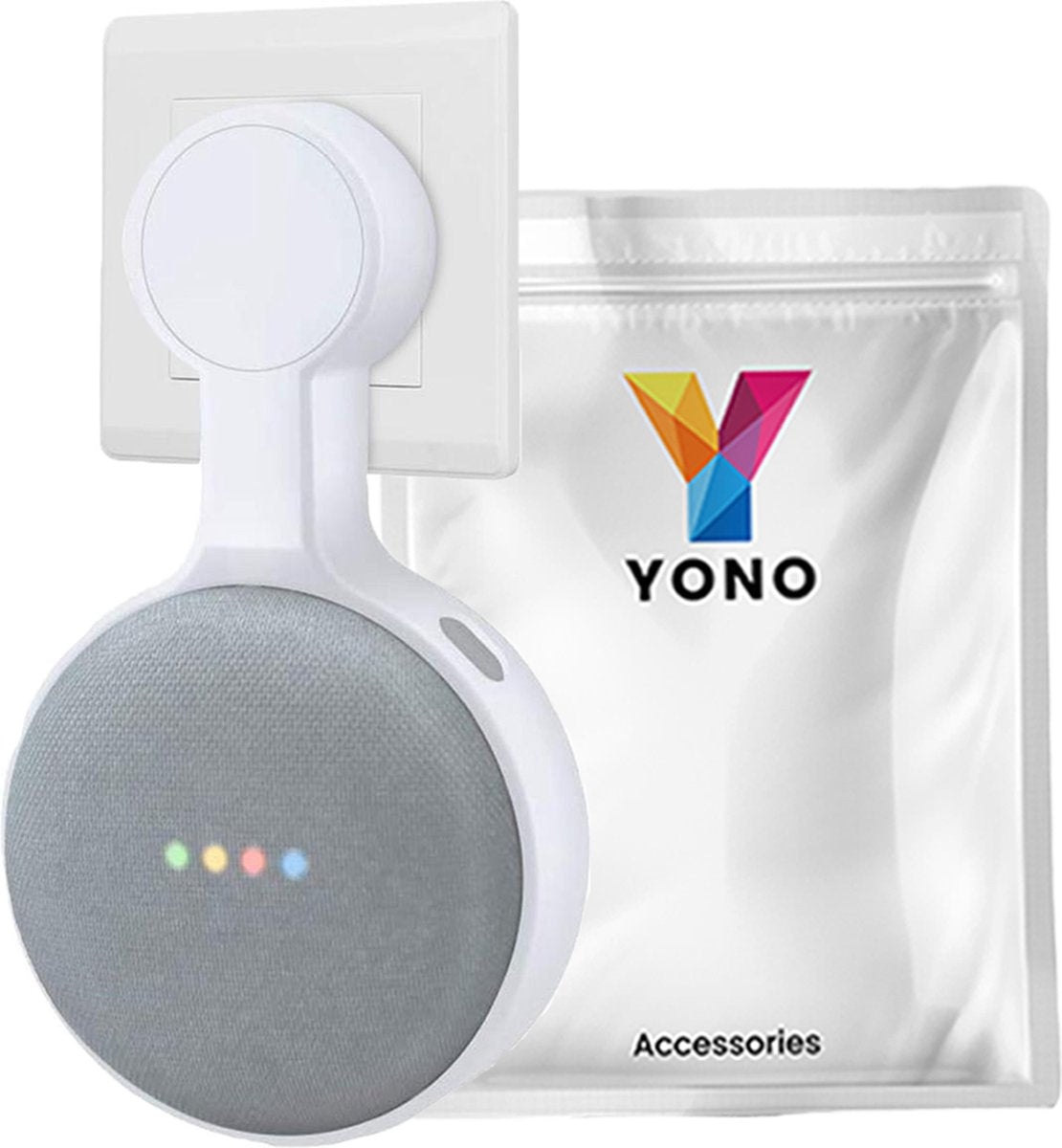 YONO Houder geschikt voor Google Nest Mini – Wall Mount – Wit