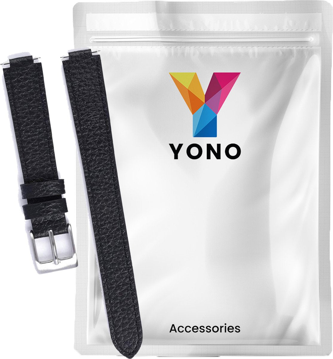YONO Leer Bandje geschikt voor Fitbit Inspire 3 - Vervangende Lederen Armband - Zwart