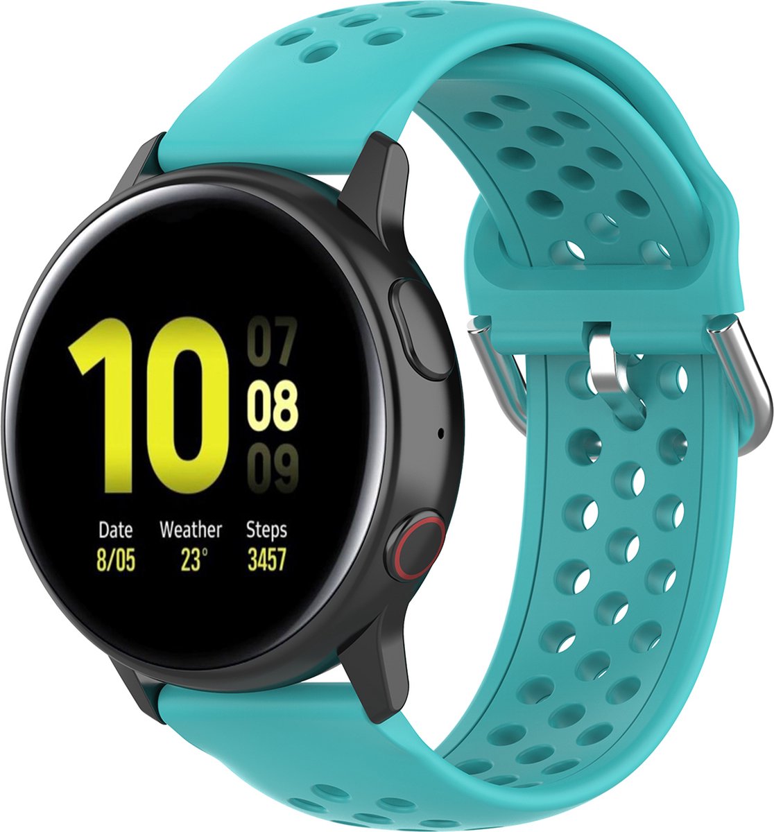 YONO Sport Air Bandje 20mm - Horlogebandje geschikt voor Samsung Galaxy Watch 7/6/5 / Pro / 4 / 3 / Active 2 - Garmin Approach / Forerunner / Venu 2 Plus / SQ / Vivomove - Polar Ignite / Unite – Huawei - Turquoise