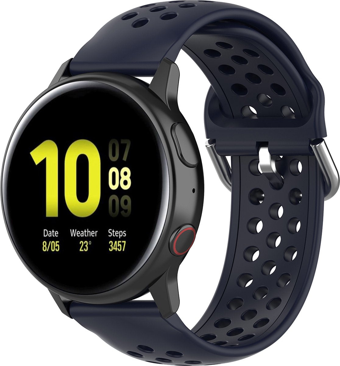 YONO Sport Air Bandje 20mm - Horlogebandje geschikt voor Samsung Galaxy Watch 7/6/5 / Pro / 4 / 3 / Active 2 - Garmin Approach / Forerunner / Venu 2 Plus / SQ / Vivomove - Polar Ignite / Unite – Huawei - Donkerblauw