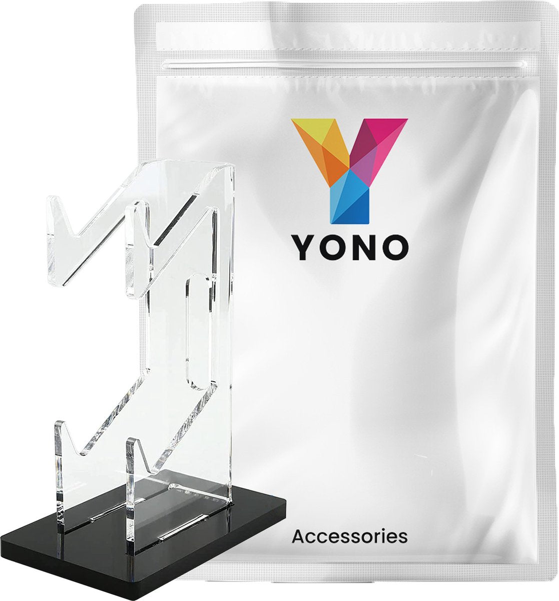 YONO Dual Controller Houder - Stand geschikt voor Playstation / Xbox / Nintendo Switch - Bureau Standaard - Transparant