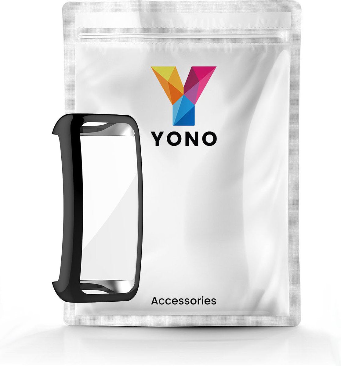 YONO Bumper geschikt voor Fitbit Inspire 3 – Siliconen Case – Screenprotector Hoesje – Zwart