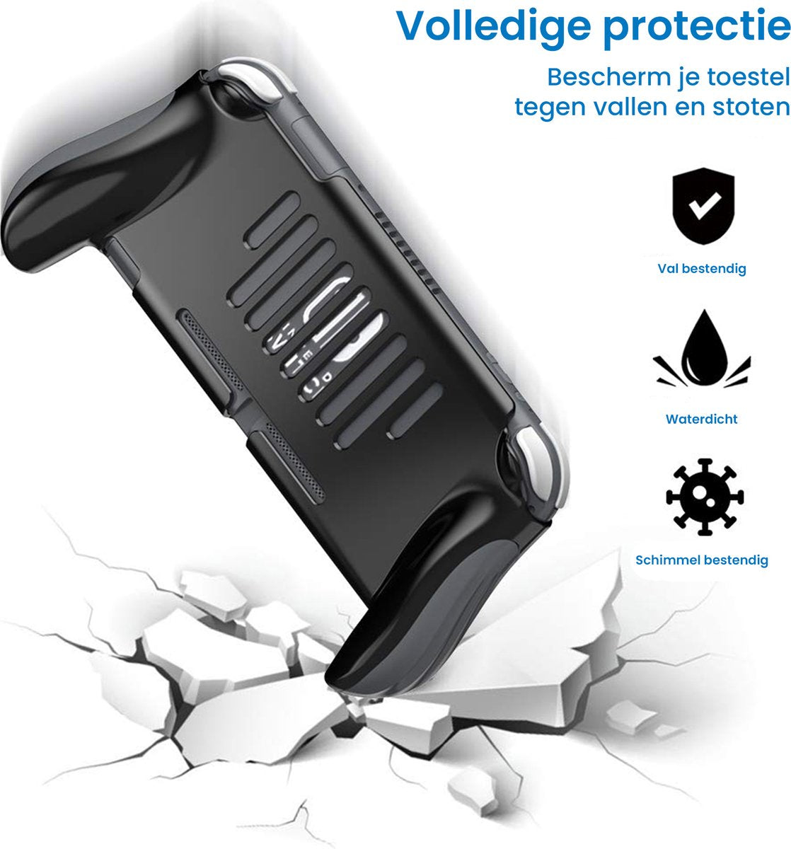 YONO Controller Case geschikt voor Nintendo Switch LITE - Ergonomische Grip Console Hoesje - Beschermhoes Accessoires - Grijs