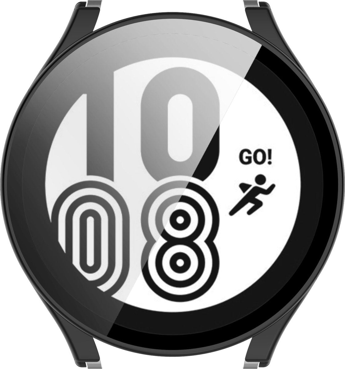 YONO Case geschikt voor Galaxy Watch 4 40mm - Screen Protector Hoesje - Full Cover Bumper - Zwart