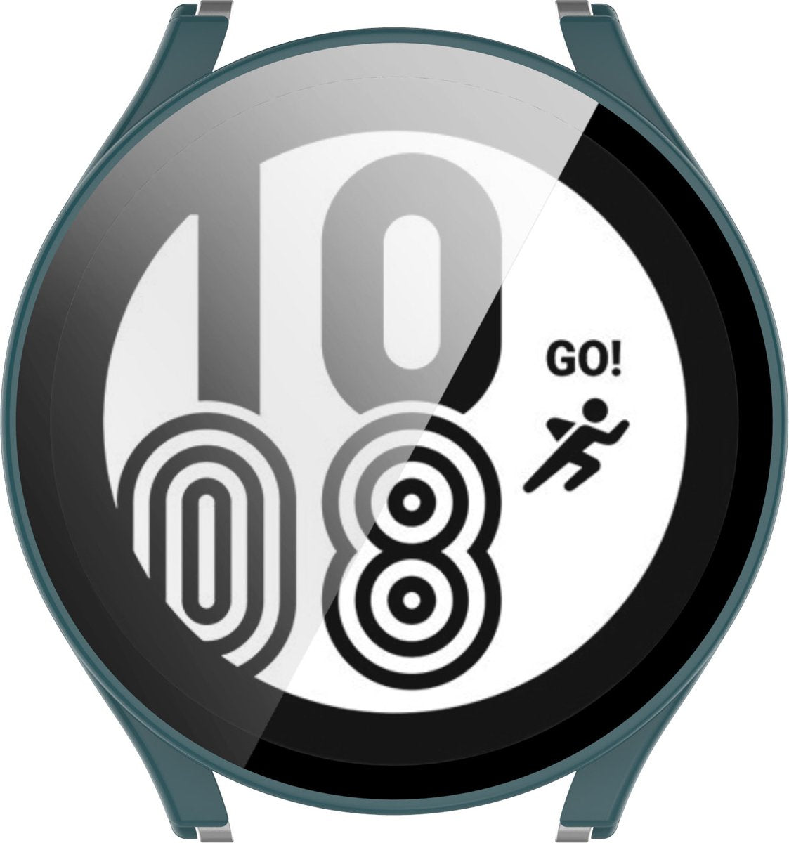 YONO Case geschikt voor Galaxy Watch 4 40mm - Screen Protector Hoesje - Full Cover Bumper - Donkergroen