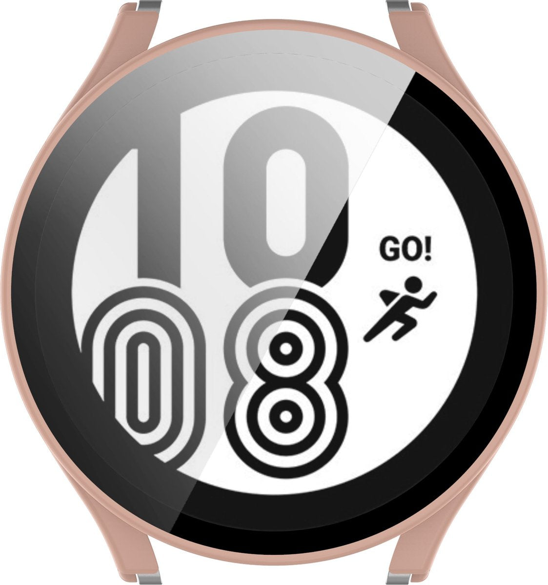 YONO Case geschikt voor Galaxy Watch 4 40mm - Screen Protector Hoesje - Full Cover Bumper - Lichtroze