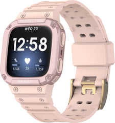 YONO Shock Resist Bandje geschikt voor Fitbit Versa 3 / 4 / Sense - Lichtroze