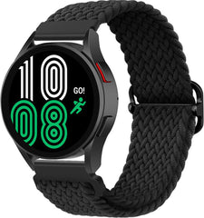 YONO Nylon Stretch Bandje 22mm - Horlogebandje geschikt voor Samsung Galaxy Watch 46mm / 3 (45mm) / Gear s3 - Polar Vantage M2 / Grit X - Huawei Watch GT 3 (pro) / 2 - Amazfit GTR - Zwart