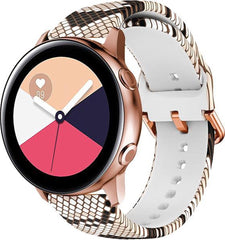 YONO Siliconen Special Bandje 20mm - Horlogebandje geschikt voor Samsung Galaxy Watch 7 / 6 / 5 / Pro / 4 / 3 / Active 2 - Polar Ignite / Unite – Huawei - Snake