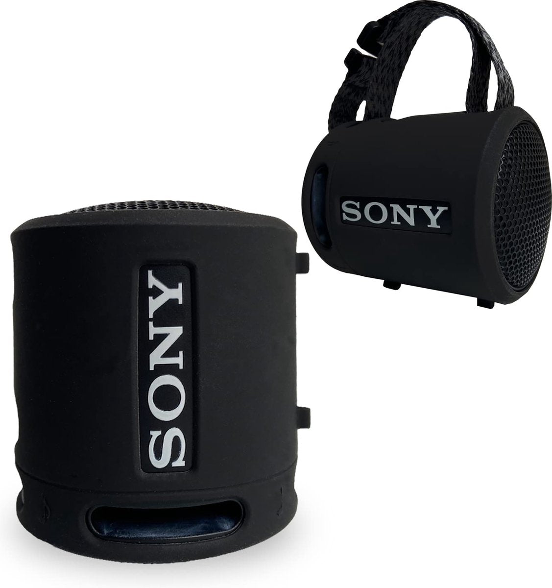 YONO Soft Case geschikt voor Sony SRS-XB100 / SRS-XB13 - Siliconen Hoesje - Zwart