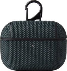 YONO Hoesje geschikt voor Apple Airpods Pro 1 / 2 – Nylon Hard Case – Donkergroen