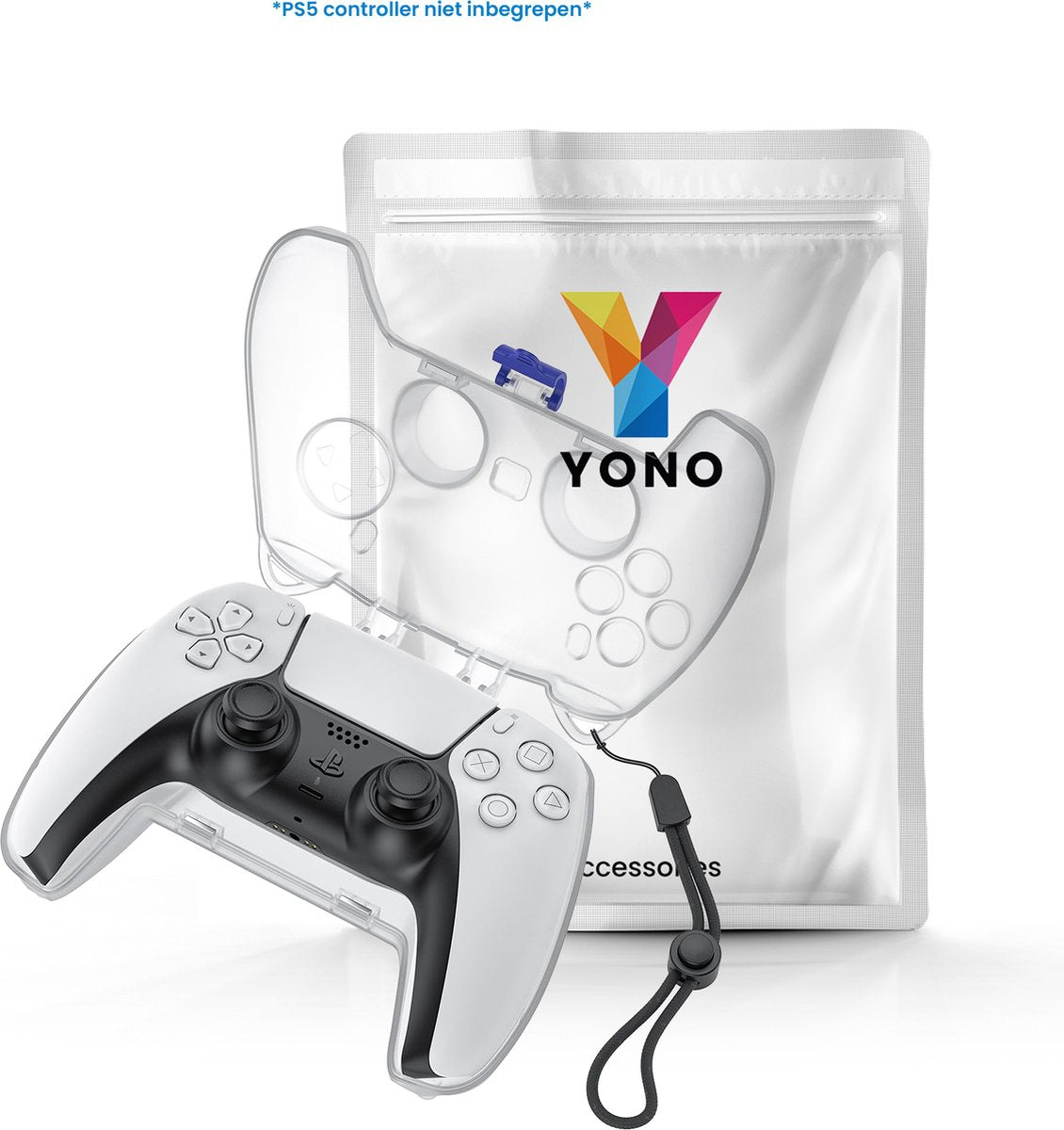 YONO Slim Case geschikt voor Playstation 5 Controller - Bescherming Hoesje PS5 - Transparant