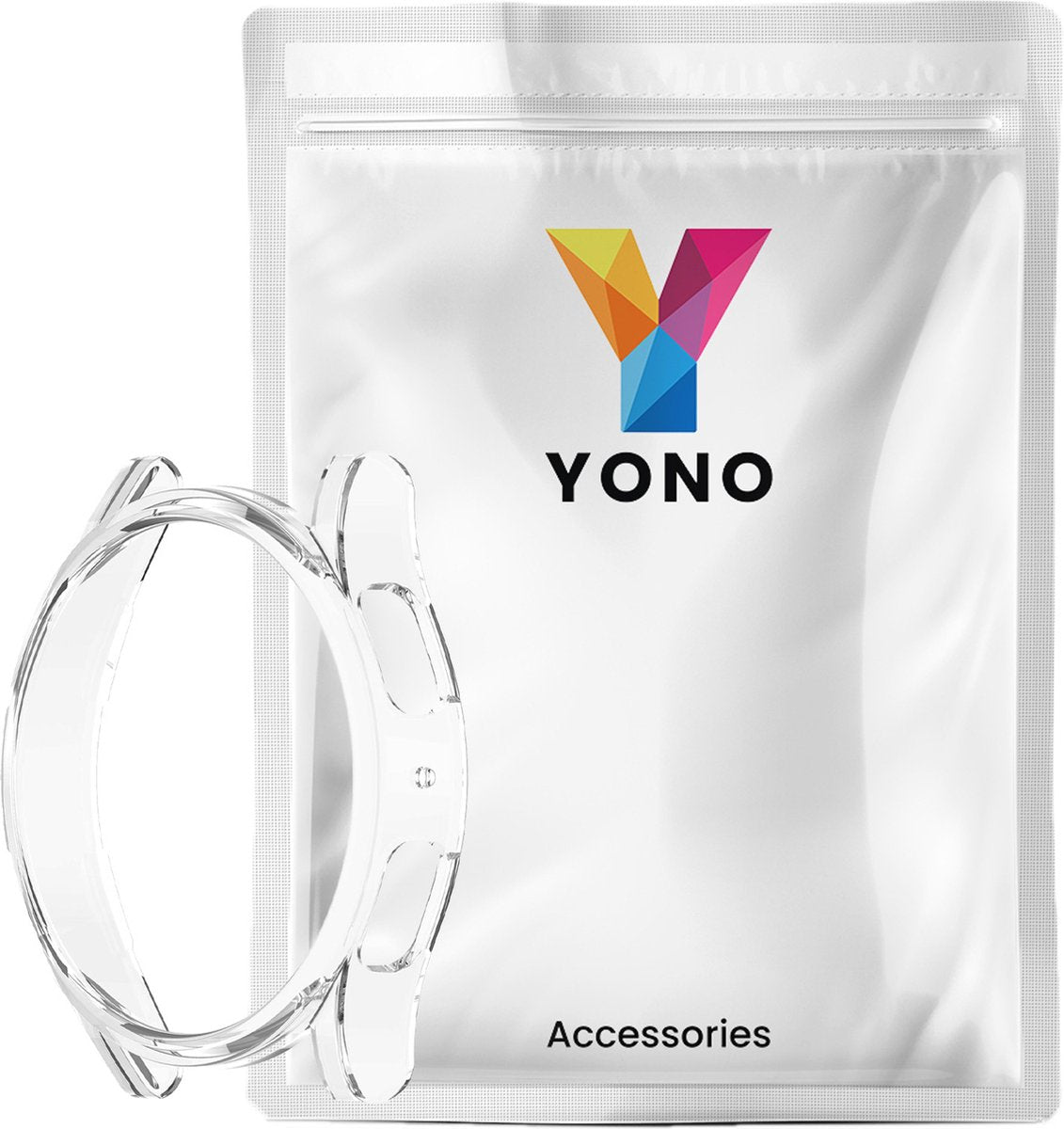 YONO Bumper geschikt voor Galaxy Watch 5 (44 mm) - Hoesje - Full Cover Case - Transparant