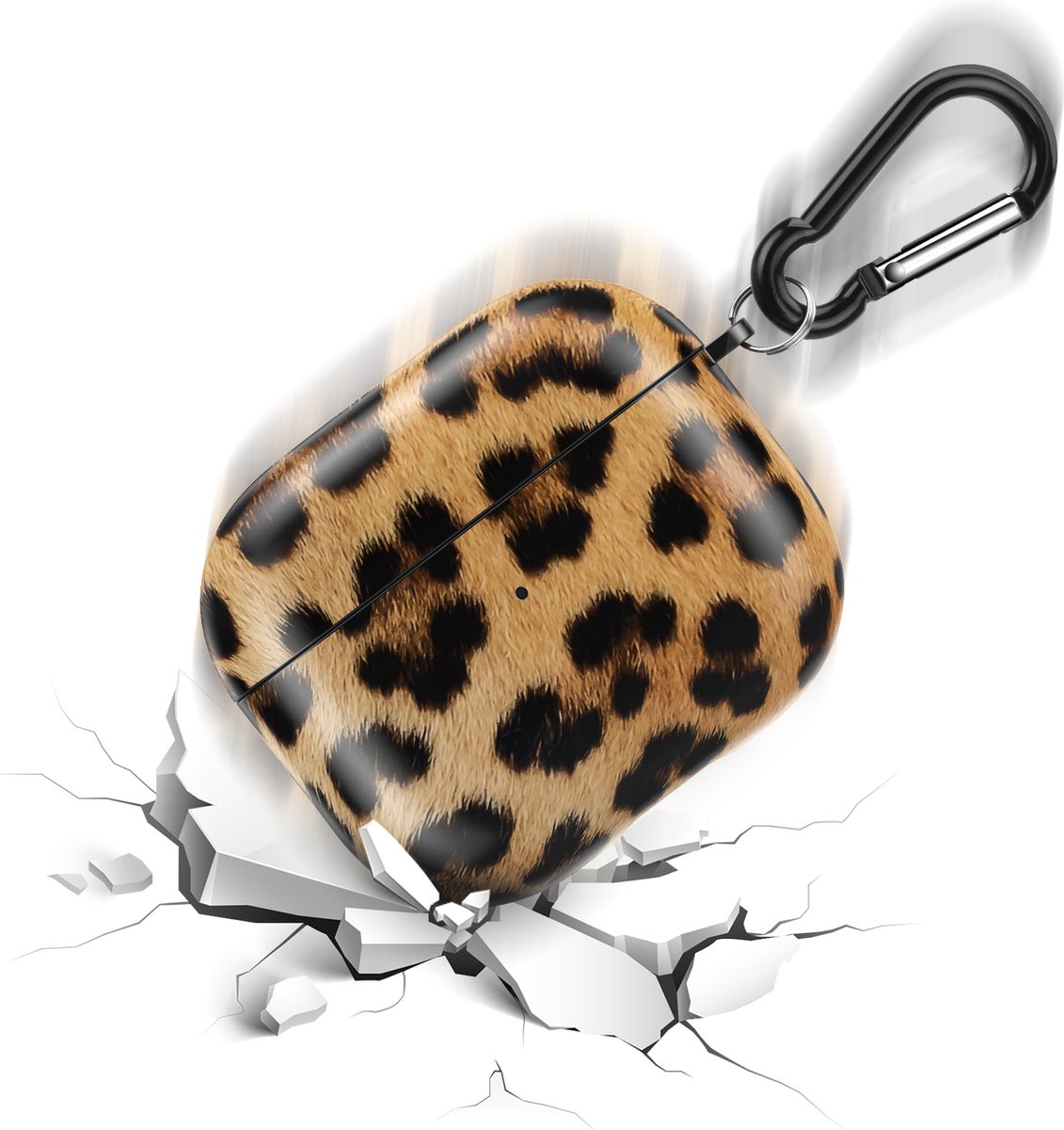 YONO Special Design Hoesje geschikt voor Apple Airpods 3 - Hard Case met Clip - Tijgerprint