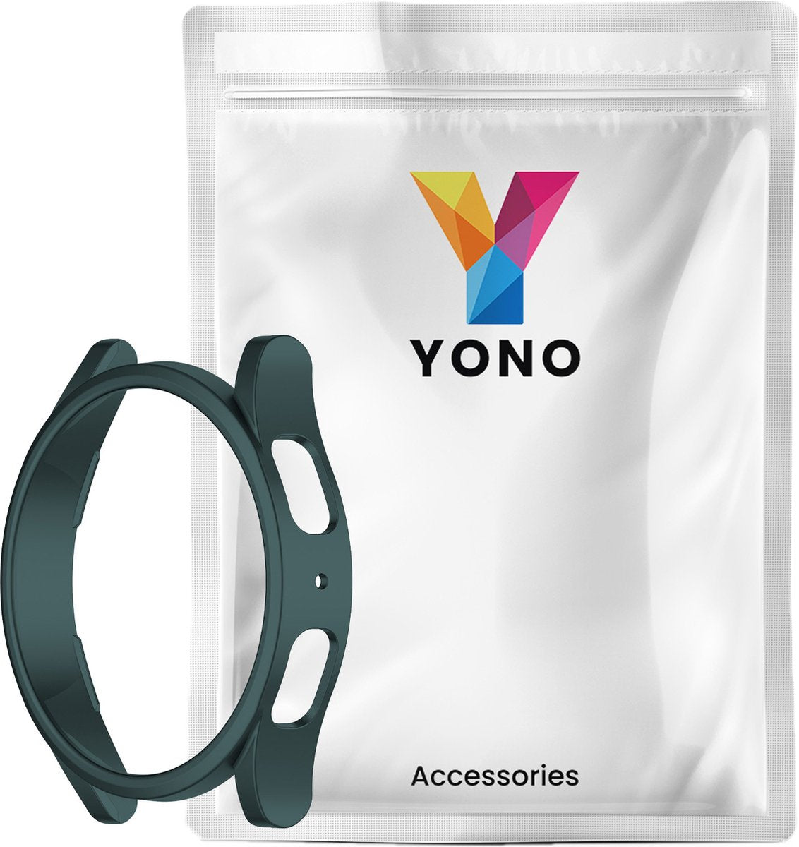 YONO Bumper geschikt voor Galaxy Watch 5 (44 mm) - Hoesje - Full Cover Case - Donkergroen