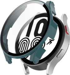 YONO Case geschikt voor Galaxy Watch 4 40mm - Screen Protector Hoesje - Full Cover Bumper - Donkergroen