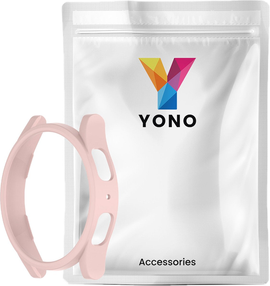 YONO Bumper geschikt voor Galaxy Watch 5 (44 mm) - Hoesje - Full Cover Case - Lichtroze
