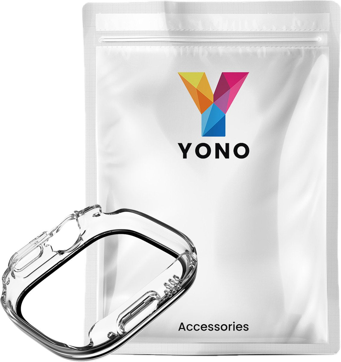 YONO Screen Protector Bumper geschikt voor Apple Watch Ultra (49mm) - Full Cover Case - Hoesje - Transparant