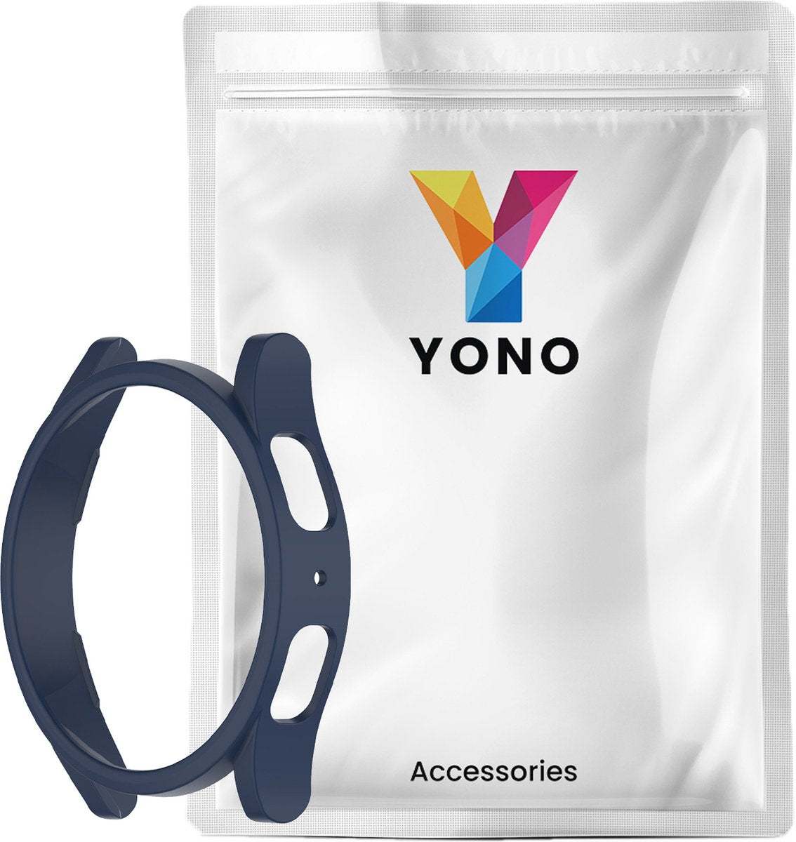 YONO Bumper geschikt voor Galaxy Watch 5 (44 mm) - Hoesje - Full Cover Case - Donkerblauw