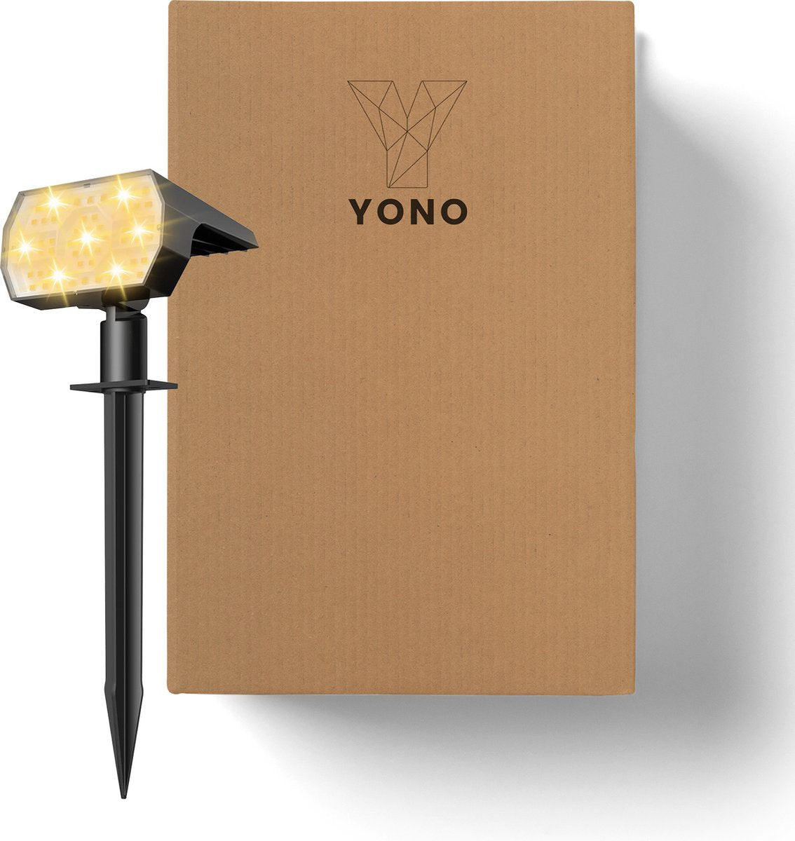 YONO Solar Tuinspot voor Buiten - Tuinverlichting op Zonne Energie - Prikspot - Warm Wit - 1 Stuk
