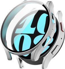 YONO Bumper geschikt voor Samsung Galaxy Watch 6 - 40mm - Screen Protector Hoesje - Full Cover Case - Zilver