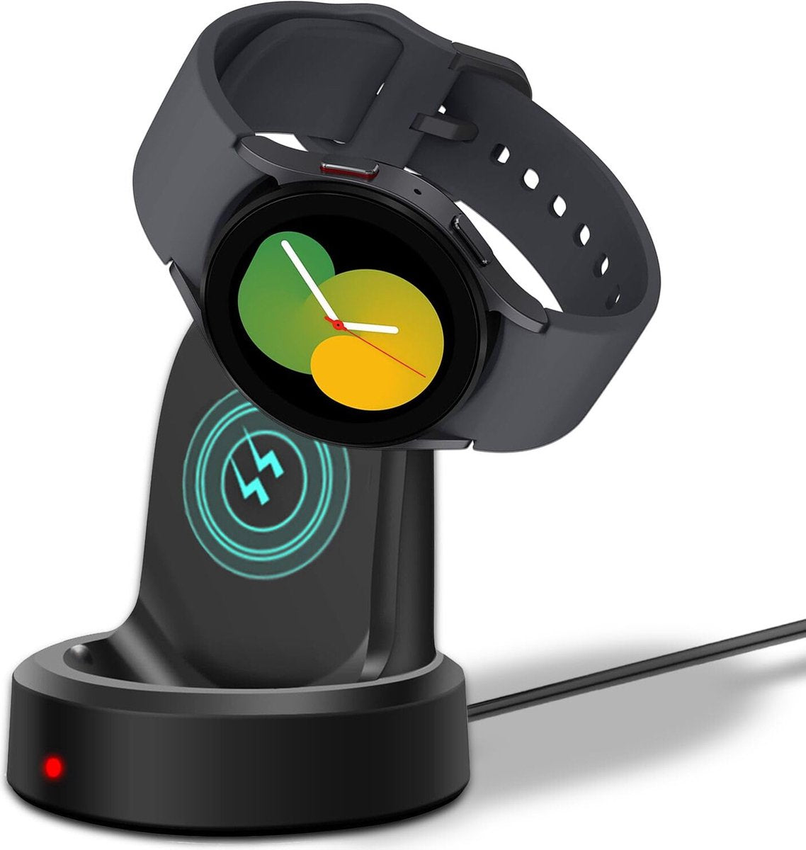 YONO Draadloze Oplader geschikt voor Samsung Galaxy Watch 6 / 6 Classic / Galaxy Watch 5 / 5 Pro / Galaxy Watch 4 / 4 Classic / Galaxy Watch 3 / Galaxy Watch Active / Active 2 - Oplaadkabel - Zwart