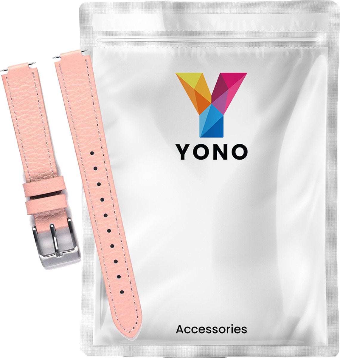 YONO Leer Bandje geschikt voor Fitbit Inspire 3 - Vervangende Lederen Armband - Lichtroze