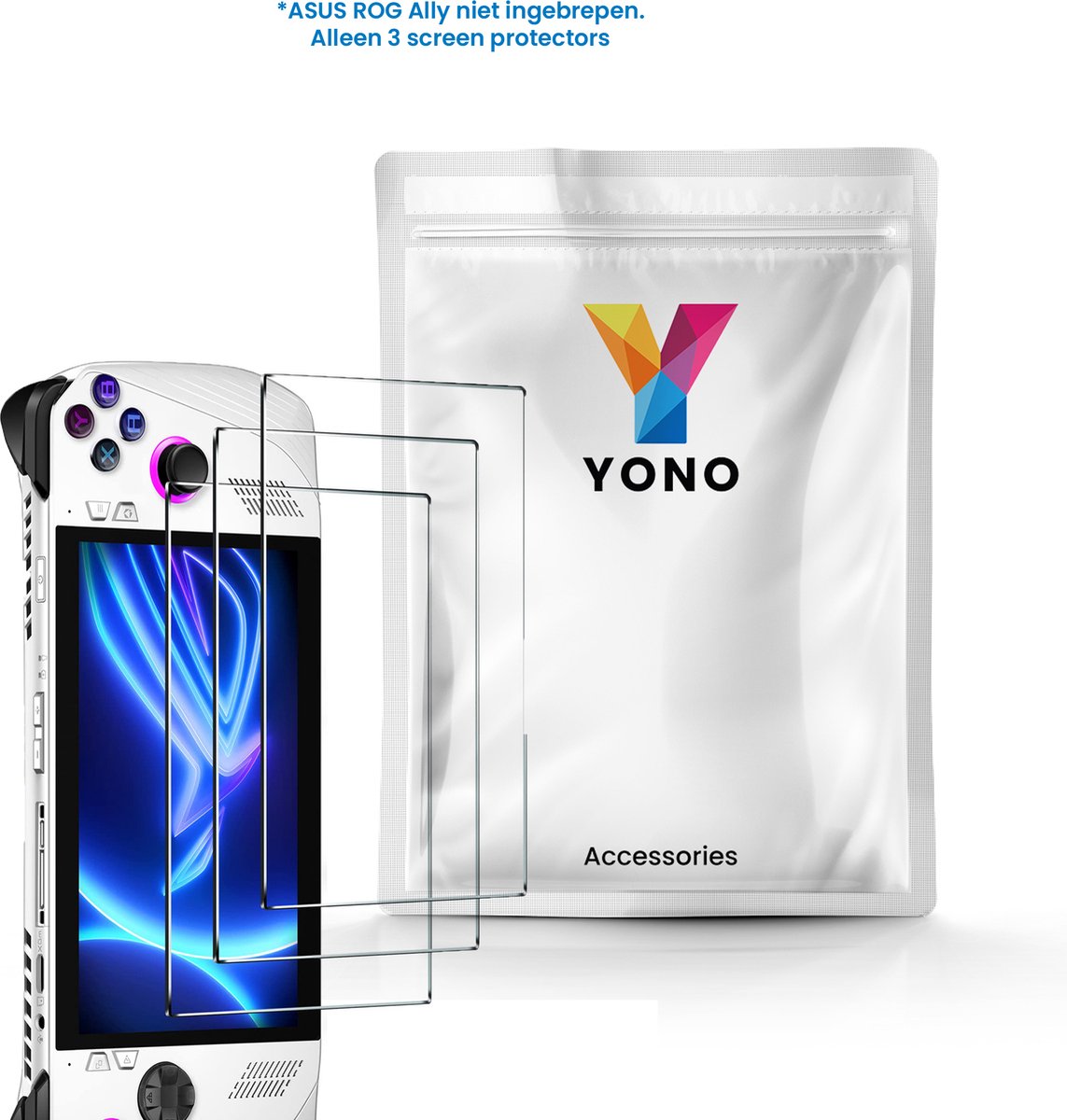 YONO Screen Protector Glas geschikt voor ASUS ROG Ally - Ryzen Z1 Extreme - 3 Stuks