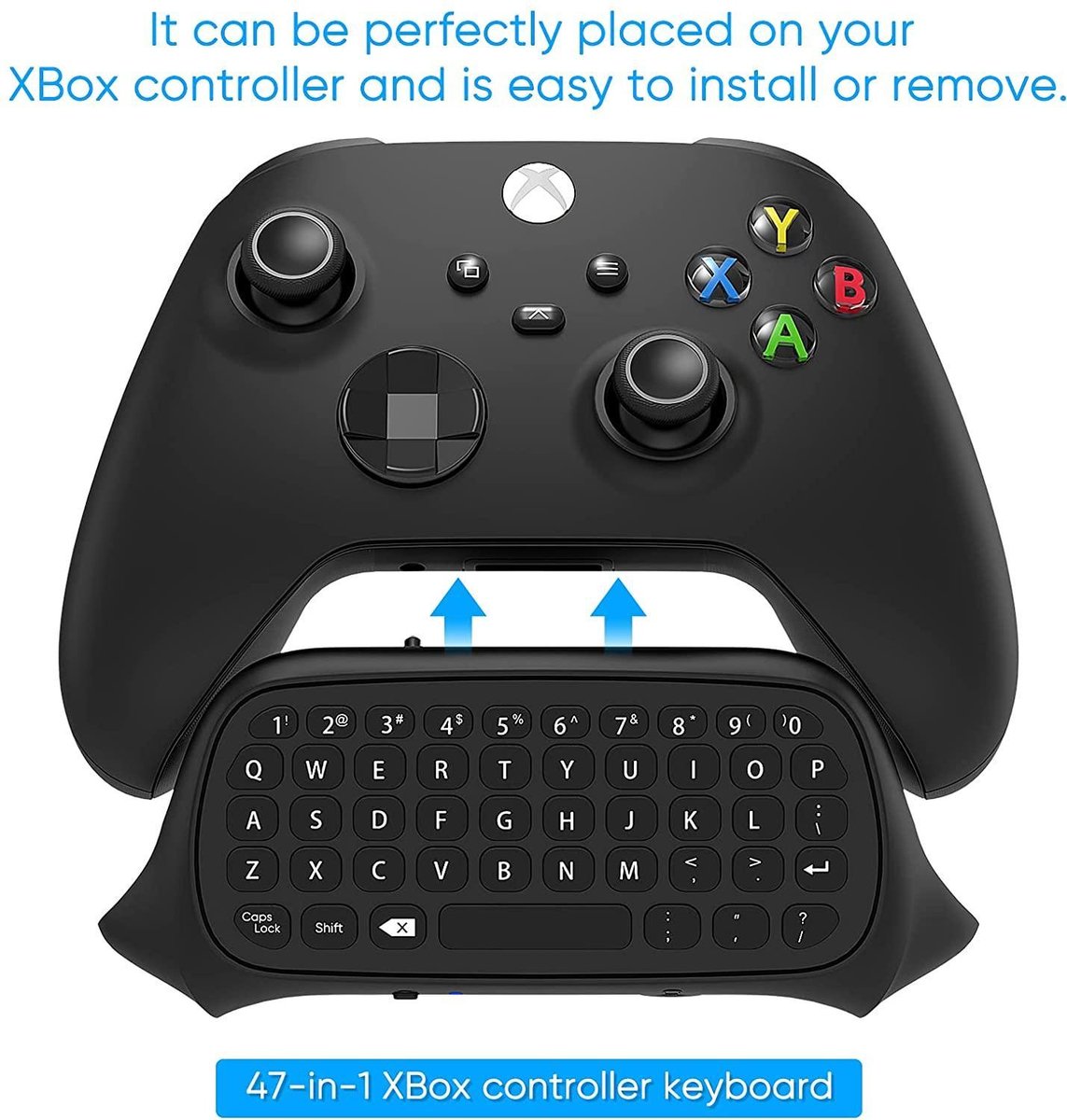 YONO Toetsenbord geschikt voor Xbox Controller - Qwerty Keypad Accessoires - Keyboard - Zwart