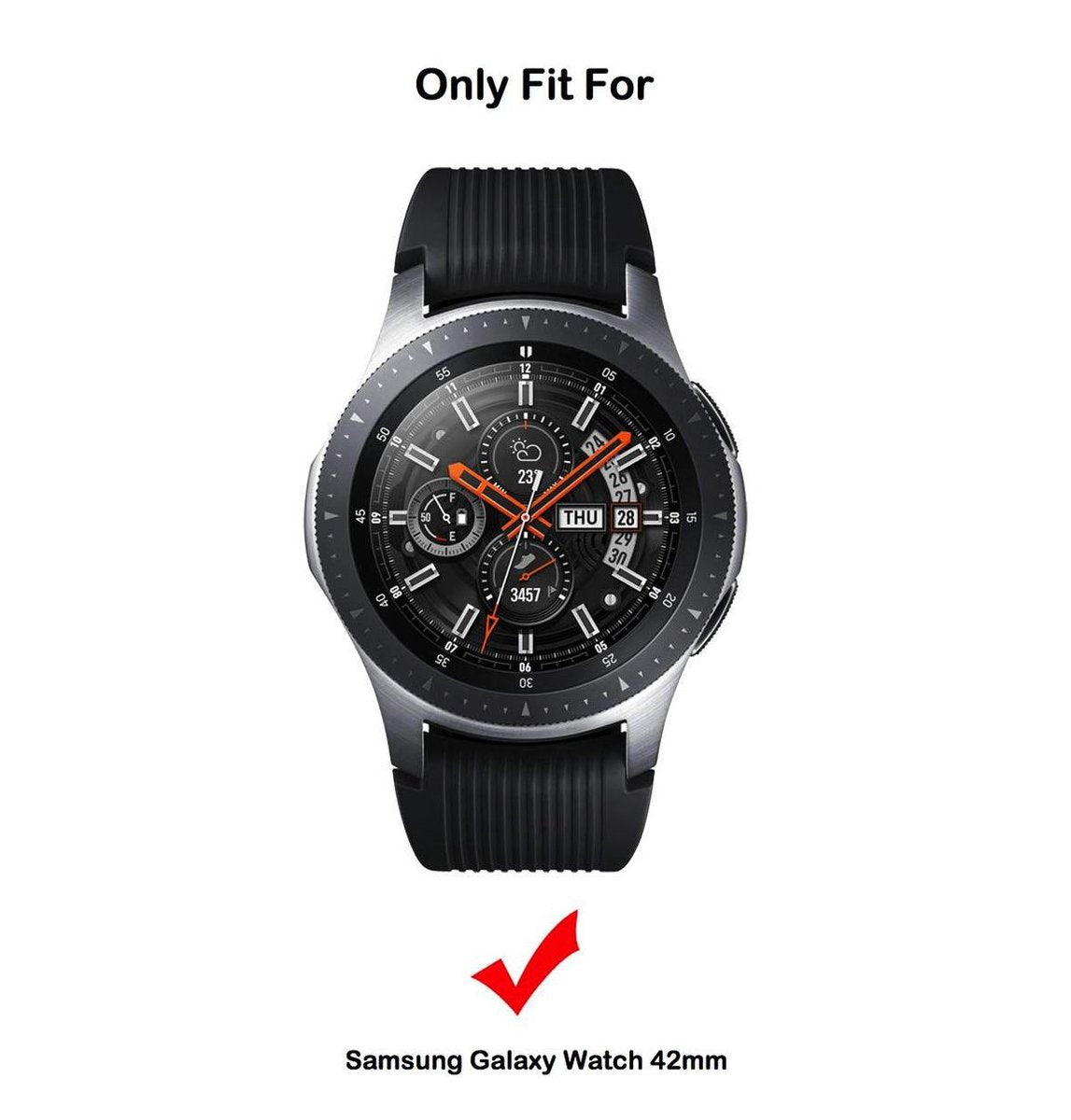 YONO Screenprotector geschikt voor Samsung Galaxy Watch 42mm – Bescherm Folie 3-Pack