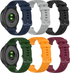 YONO Sport Bandjes Set 20mm - Horlogebandjes geschikt voor Samsung Galaxy Watch 7/6/5 / Pro / 4 / 3 / Active 2 - Garmin Approach / Forerunner / Venu 2 Plus / SQ / Vivomove - Polar Ignite / Unite – Huawei - 6 Pack