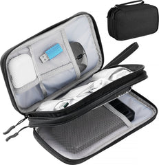 YONO Kabel Organiser Tas Small - Compacte Kabeltas - Opbergtas voor Elektronica en Accessoires - Etui Organizer Case - Zwart