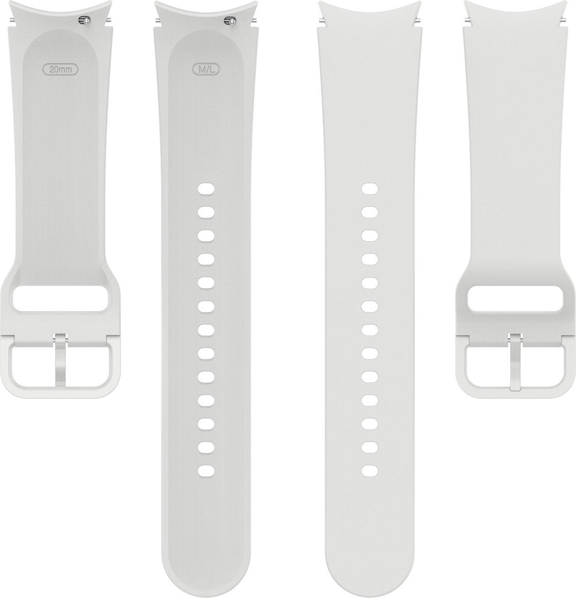 YONO Bandje geschikt voor Samsung Galaxy Watch 6 / 5 / Pro / 4 - Perfect Fit - Grijs