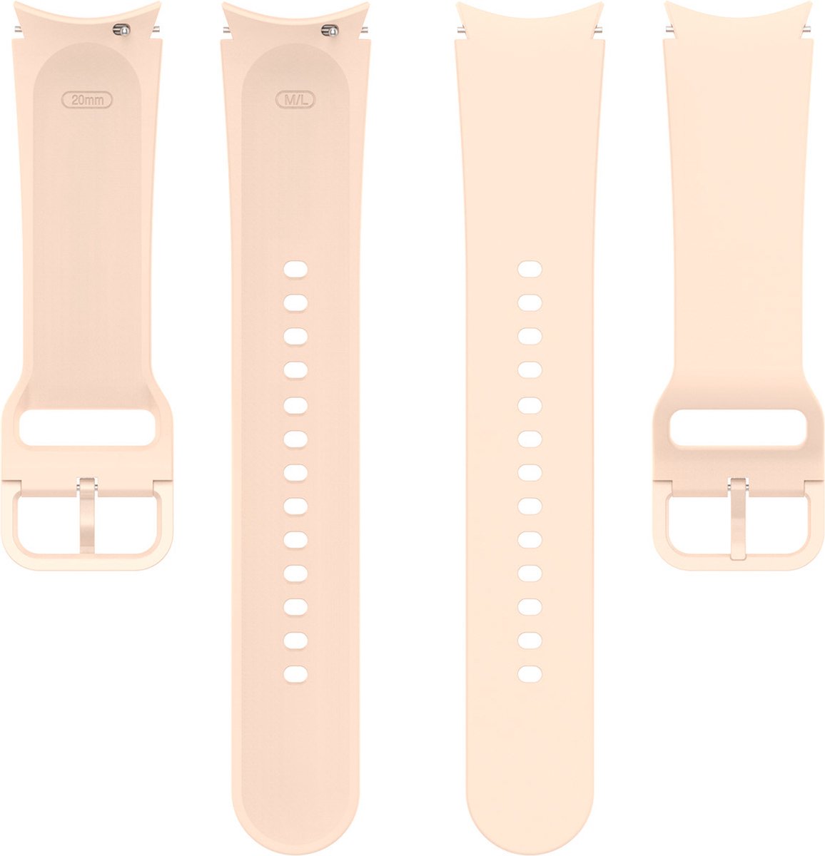 YONO Bandje geschikt voor Samsung Galaxy Watch 6 / 5 / Pro / 4 - Perfect Fit - Lichtroze