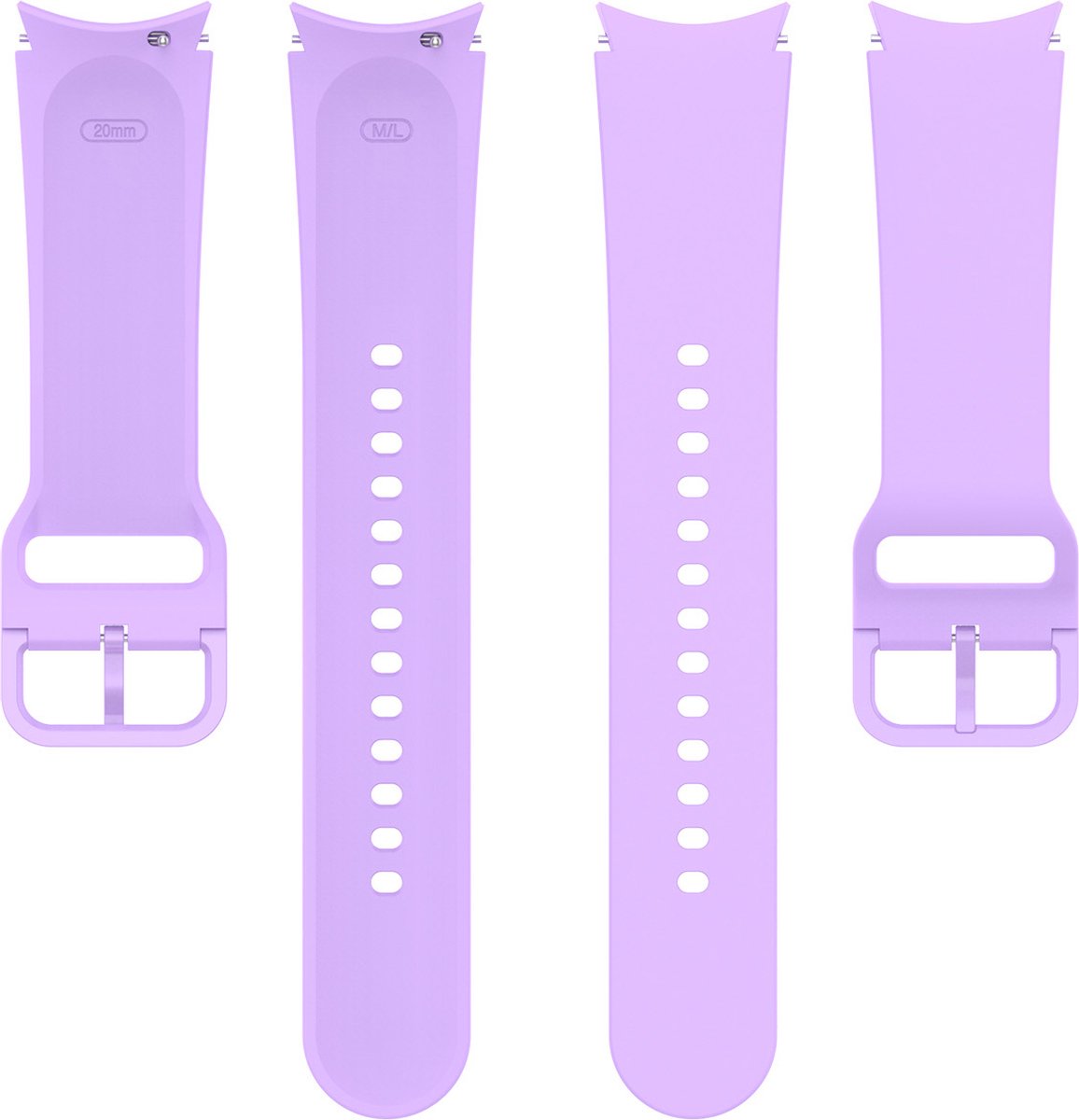 YONO Bandje geschikt voor Samsung Galaxy Watch 6 / 5 / Pro / 4 - Perfect Fit - Lavendel