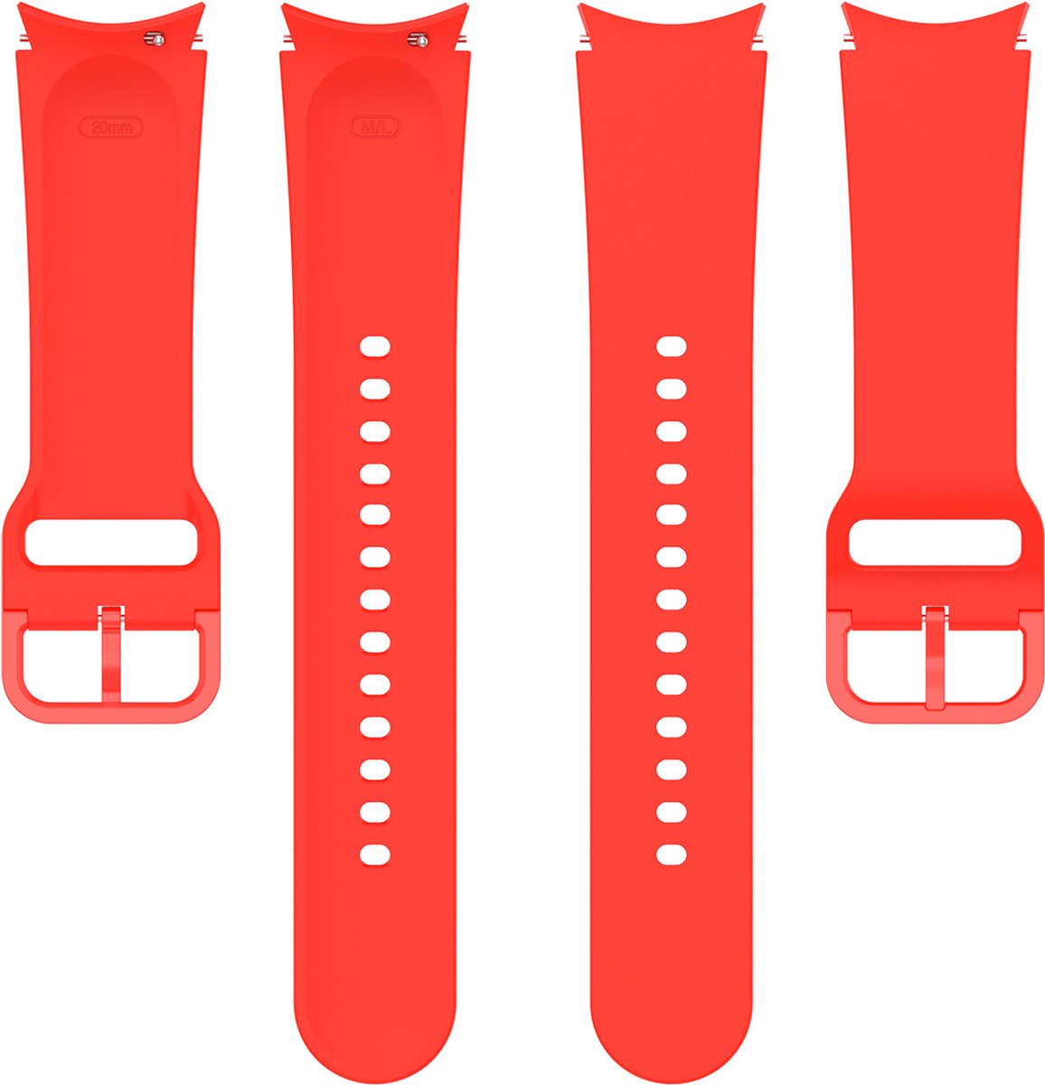 YONO Bandje geschikt voor Samsung Galaxy Watch 6 / 5 / Pro / 4 - Perfect Fit - Rood
