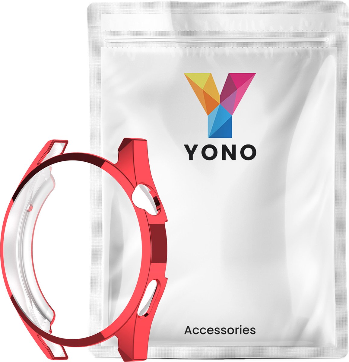 YONO Bumper geschikt voor Huawei Watch GT 3 - 42mm - Full Cover Soft Case - Hoesje - Rood