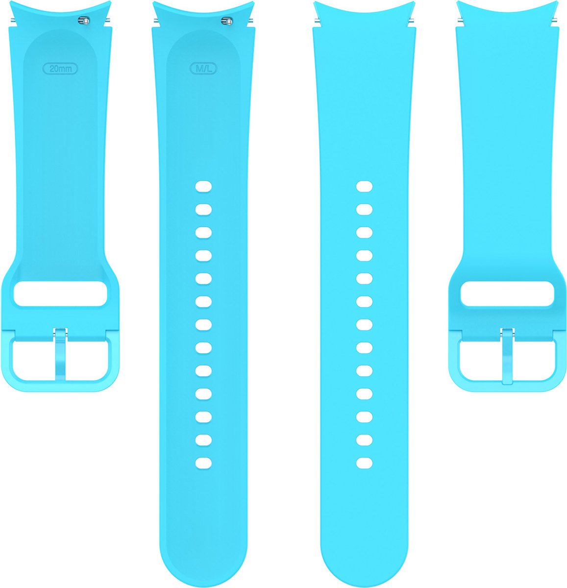 YONO Bandje geschikt voor Samsung Galaxy Watch 6 / 5 / Pro / 4 - Perfect Fit - Blauw