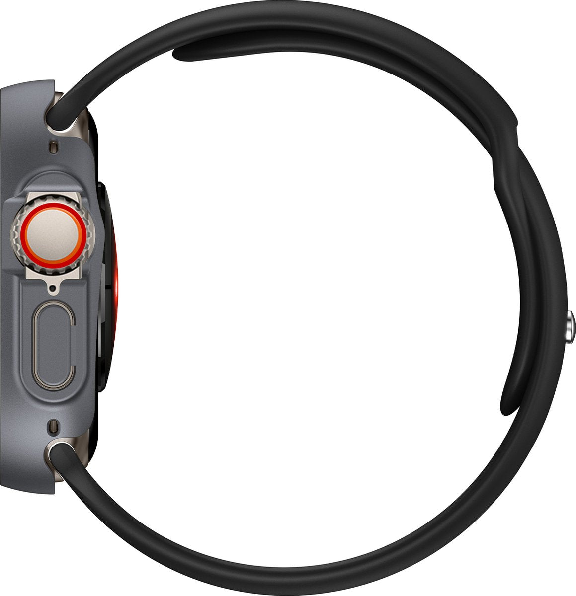 YONO Screen Protector Bumper geschikt voor Apple Watch Ultra (49mm) - Full Cover Case - Hoesje - Grijs