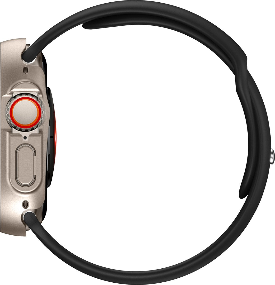 YONO Screen Protector Bumper geschikt voor Apple Watch Ultra (49mm) - Full Cover Case - Hoesje - Champagne