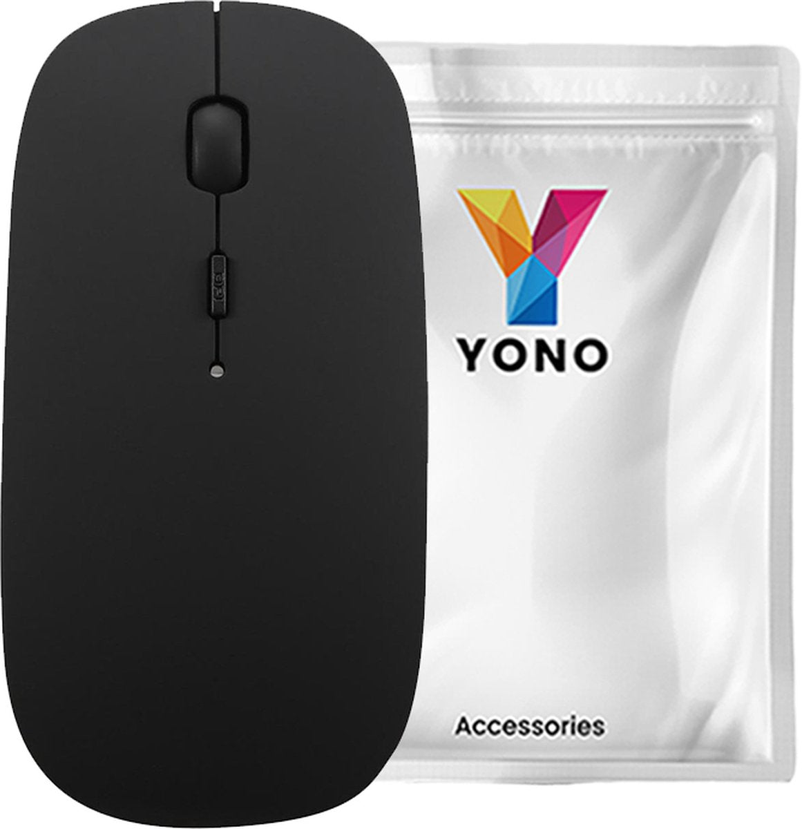YONO Draadloze Muis met Bluetooth - Oplaadbaar - Geschikt voor Laptop, PC en Mac - Zwart