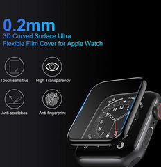 Screen protector geschikt voor Apple Watch - 44mm - Curved Edges - Volledige Bescherming - 3-Pack
