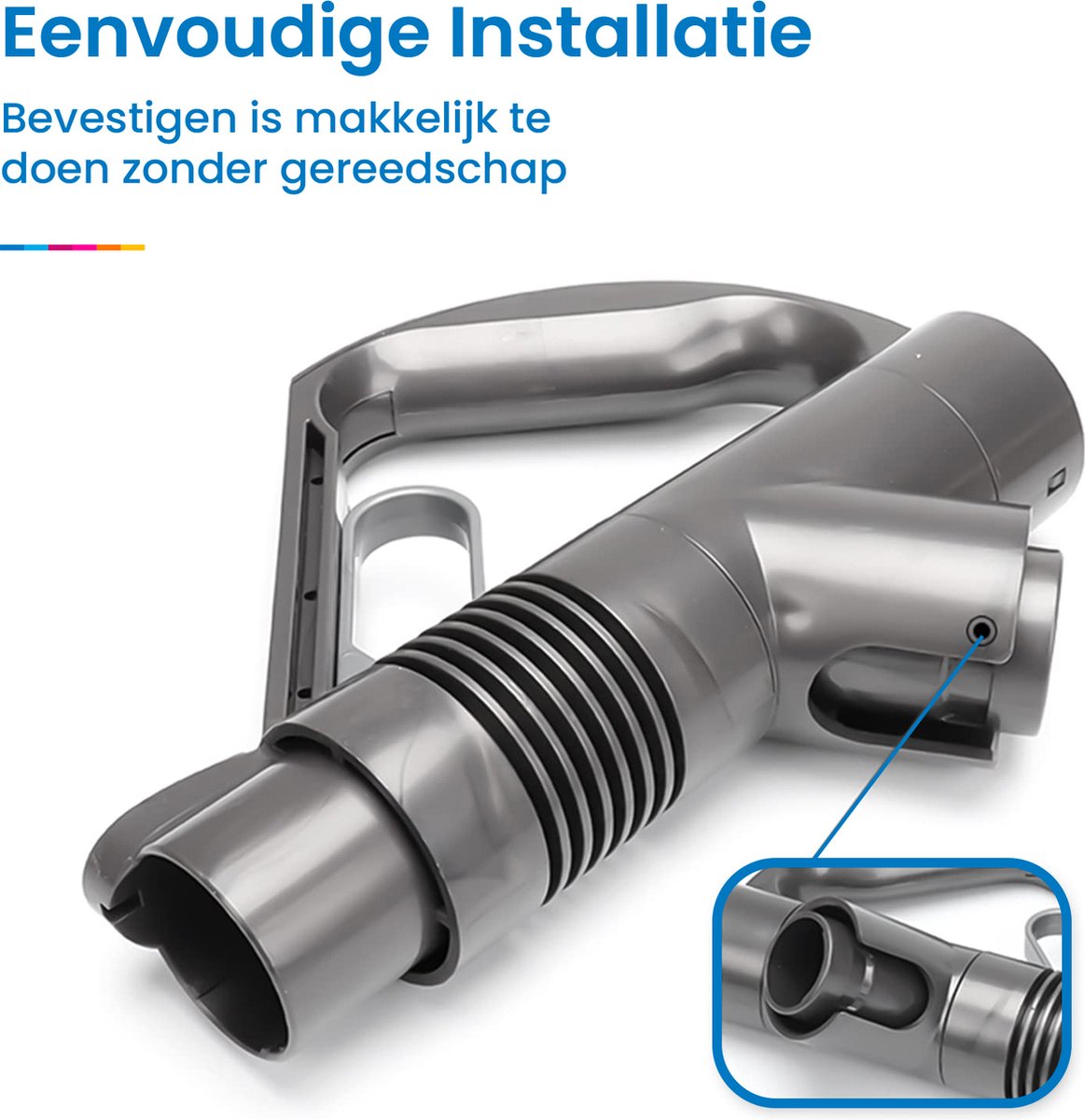 YONO Pistoolgreep geschikt voor Dyson Stofzuiger DC19 / DC23 / DC26 / DC29 / DC32 / DC36 / DC37 - Handgreep Accessoires - Handvat - Grijs