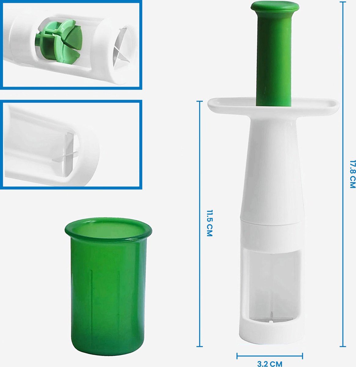 YONO Druivensnijder - Cherry Tomaten Snijder – Groen