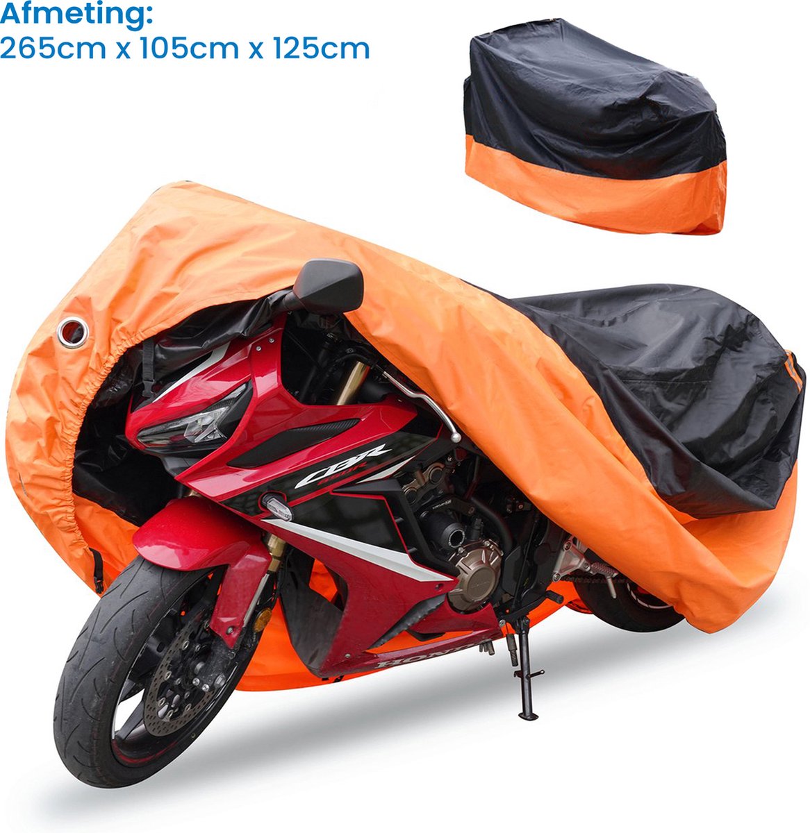 YONO Motorhoes Waterdicht Buiten - Universeel Motor en Scooter Hoes - 265 x 105 x 125 cm - XXL