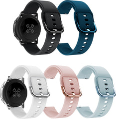 YONO Siliconen Bandjes Set 20mm - Horlogebandje geschikt voor Samsung Galaxy Watch 7/6/5 / Pro / 4 / 3 / Active 2 - Polar Ignite / Unite – Huawei - 5 Pack